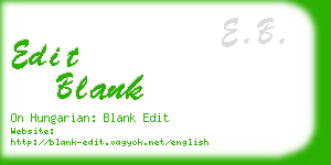 edit blank business card